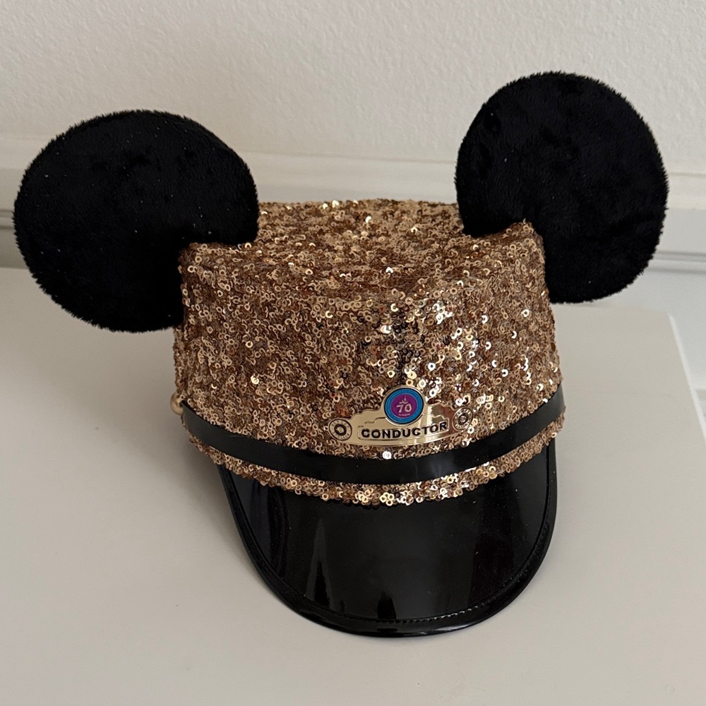 Disney Gold Sequin Hat with Black Ears
